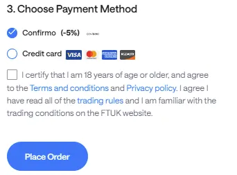 FTUK Payment mode