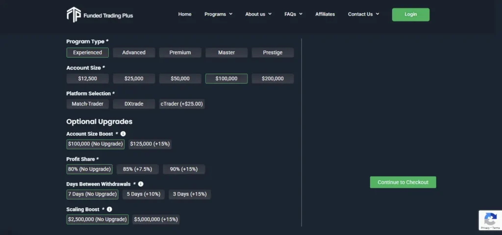 Funded Trading Plus Trading Platform