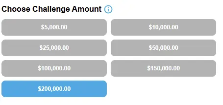 FunderPro Account Size