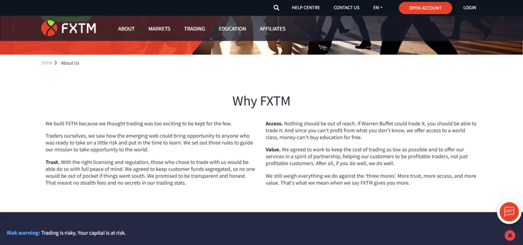 Why Choose FXTM