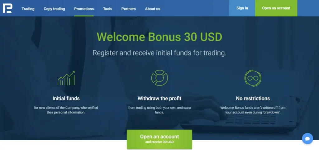 RoboForex Welcome Bonus