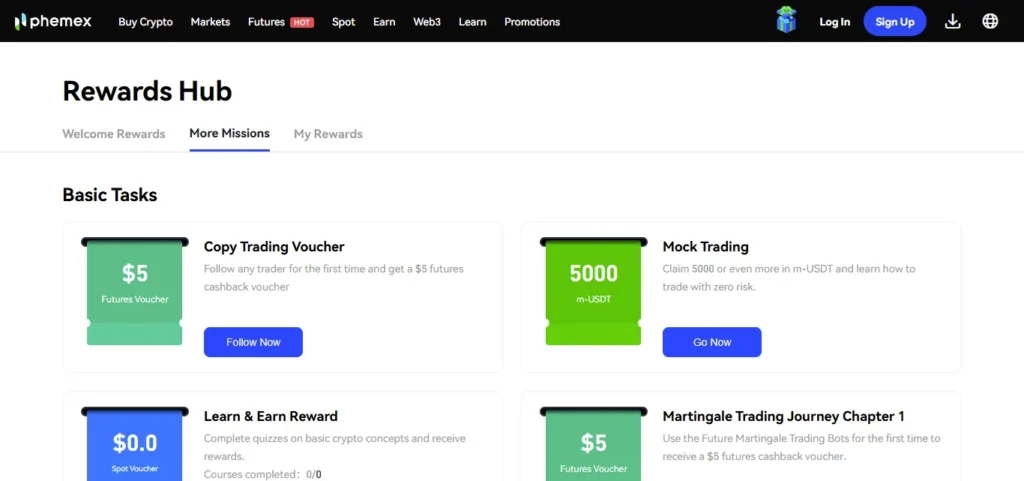 Phemex Reward Hub
