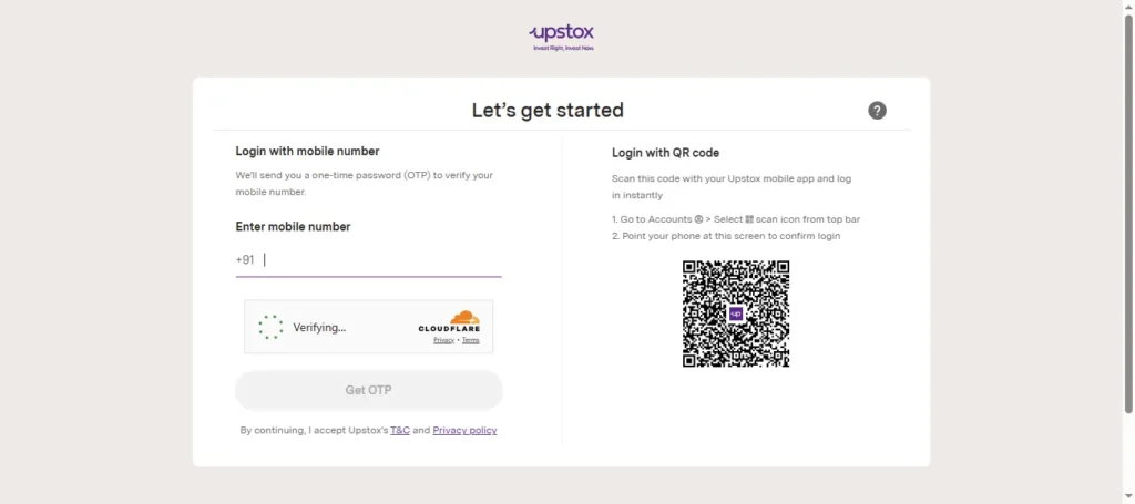 Upstox Login