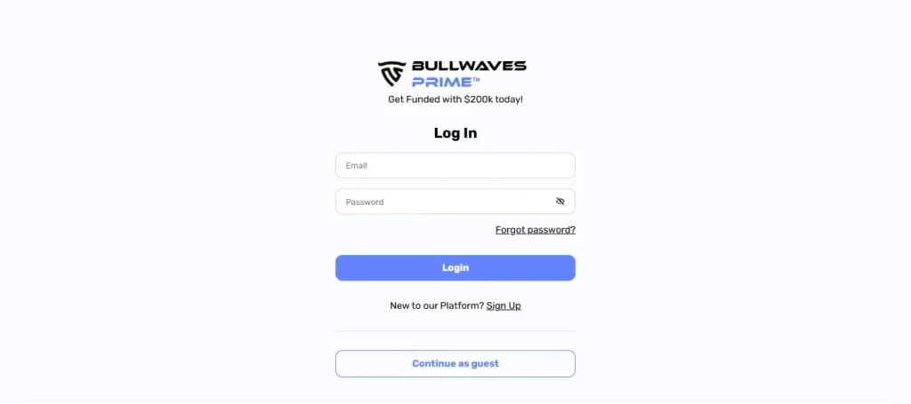 Bullwaves Prime login