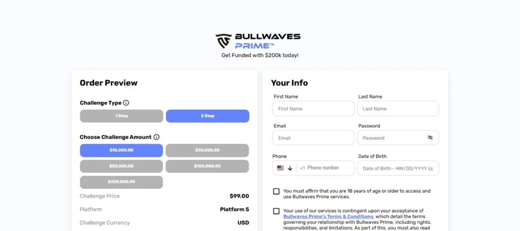Bullwaves Prime process