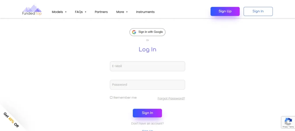 Fundedtop login
