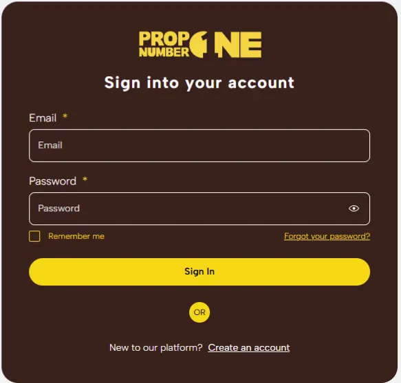 Prop Number One Login