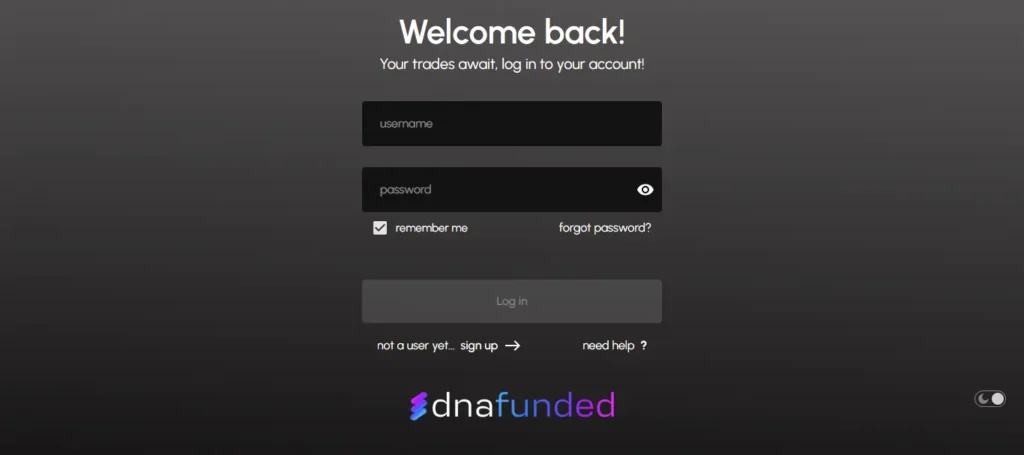 DNA Funded Login