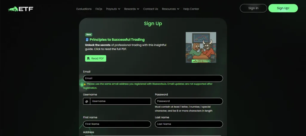 ETF login